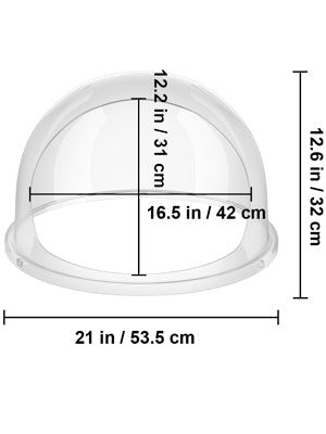 21" Cotton Candy Machine Cover Clear Acrylic Shield Dome