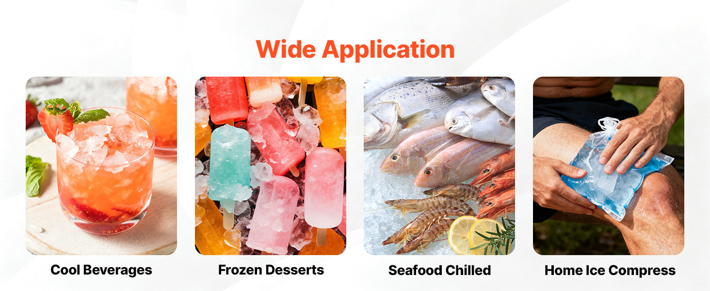 Countertop Nugget Ice Maker 33–44 lbs/Day with Self-Cleaning