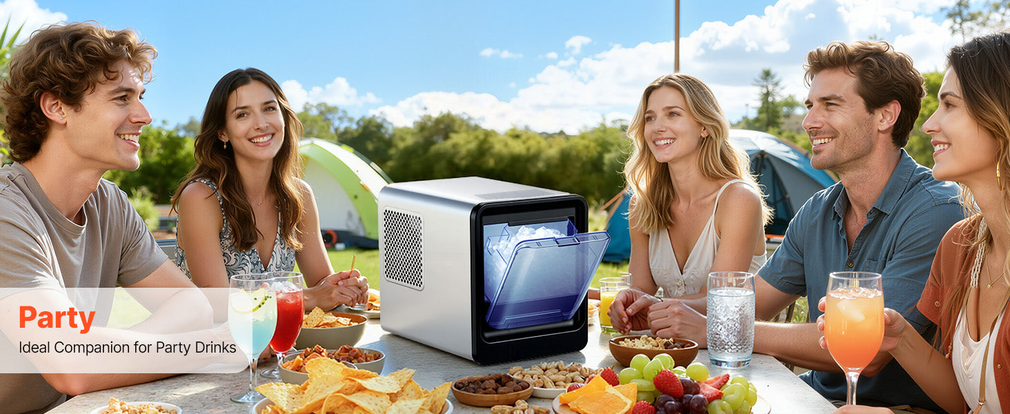 Countertop Nugget Ice Maker 33–44 lbs/Day with Self-Cleaning