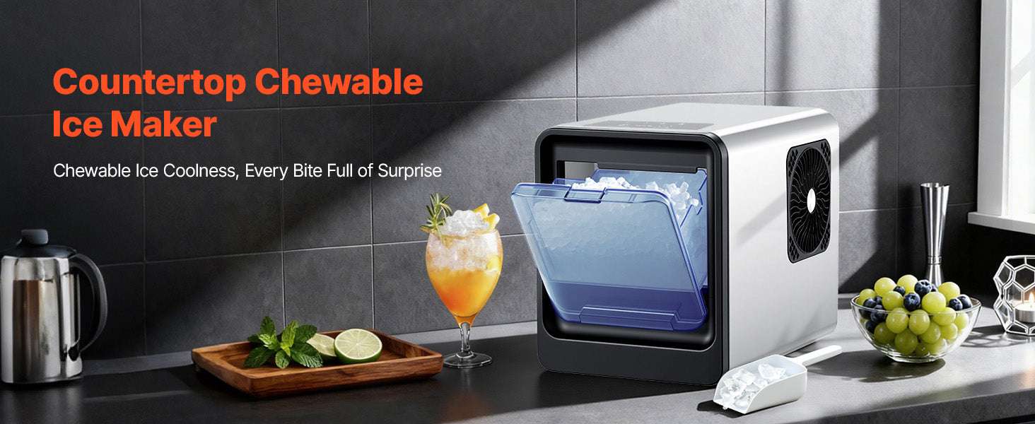 Countertop Nugget Ice Maker 33–44 lbs/Day with Self-Cleaning-33lbs per 24H / United States