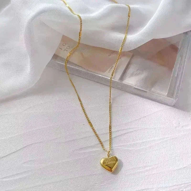 Couple Heart Necklace with Elegant Light Luxury Design-style 01