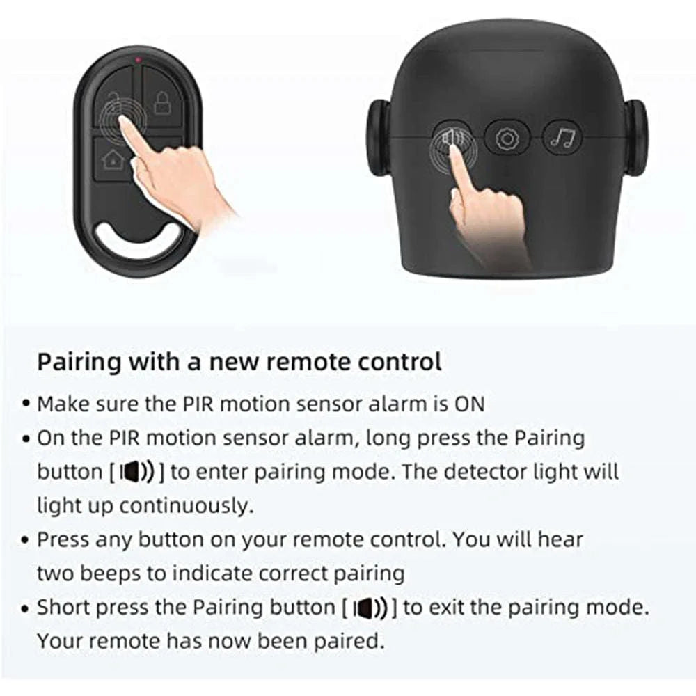 CPVAN Wireless Motion Sensor Alarm with 8m Detection and 125dB Siren-set 1 / United States