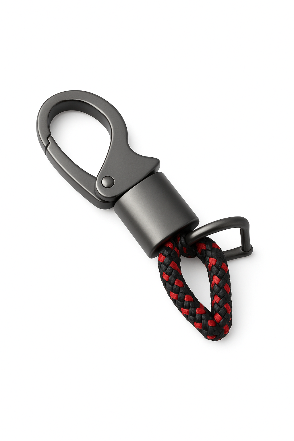 Porte-clés tressé créatif en corde métallique Anneau clé Durable Pendentif pour hommes Porte-clé voiture Accessoire personnalisé