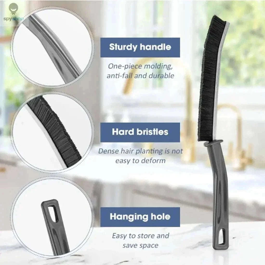 Crevice Cleaning Brush Set for Home, Kitchen, Car and Office-2Pcs