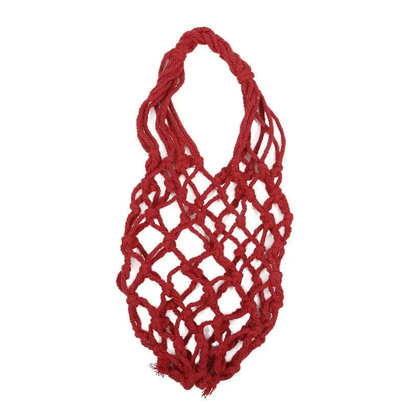 Crochet Cup Holder Bag for Water Bottles and Mugs-red