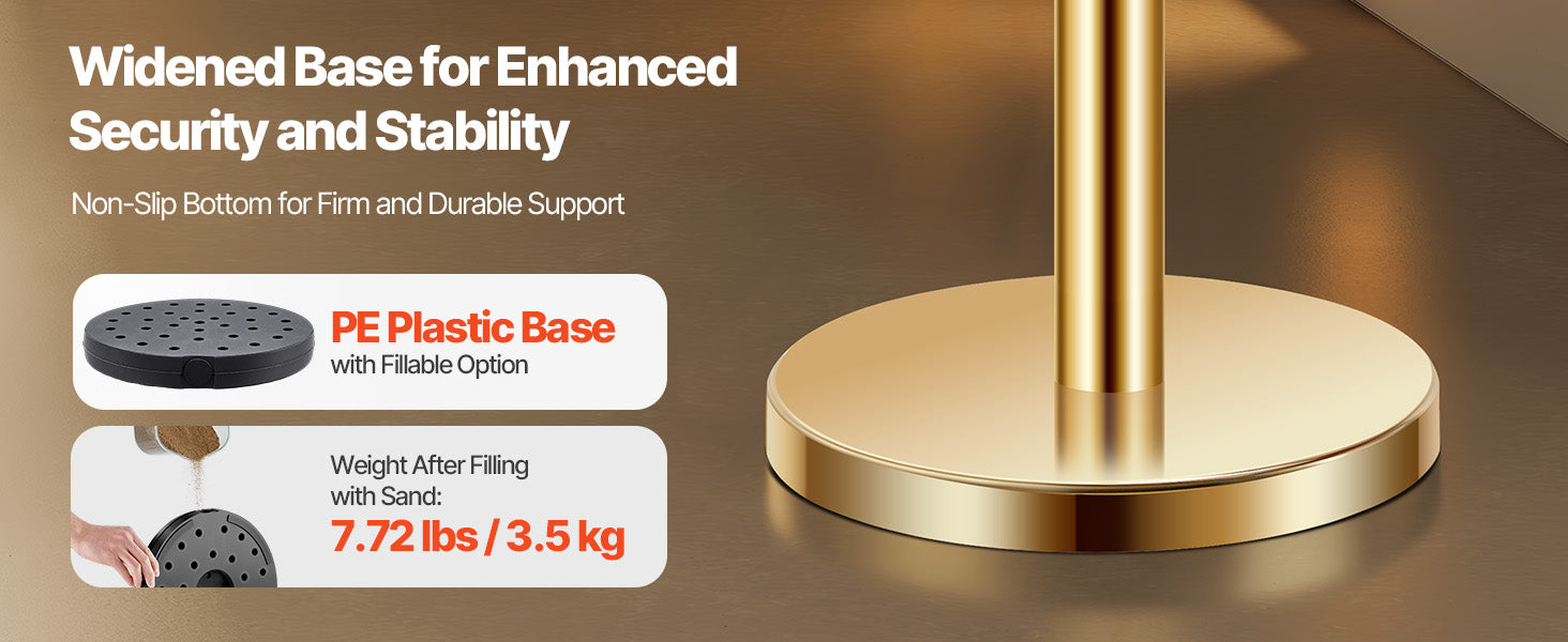 SucceBuy Stanchions 4/6/8Pcs Stainless Steel Post with Fillable Base Red Velvet Ropes & Posts Crowd Control Barriers Stanchions