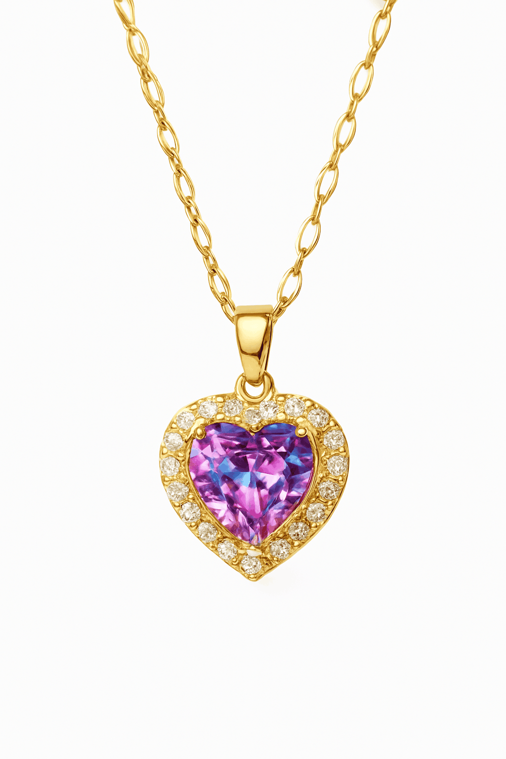 Crystal Ocean Heart Pendant Necklace for Everyday Elegance-3001 silver