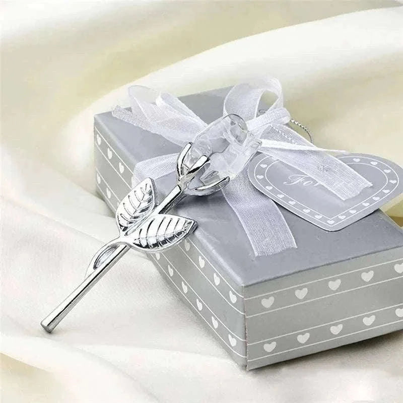 Crystal Rose Flower Figurine Gift Decoration-F