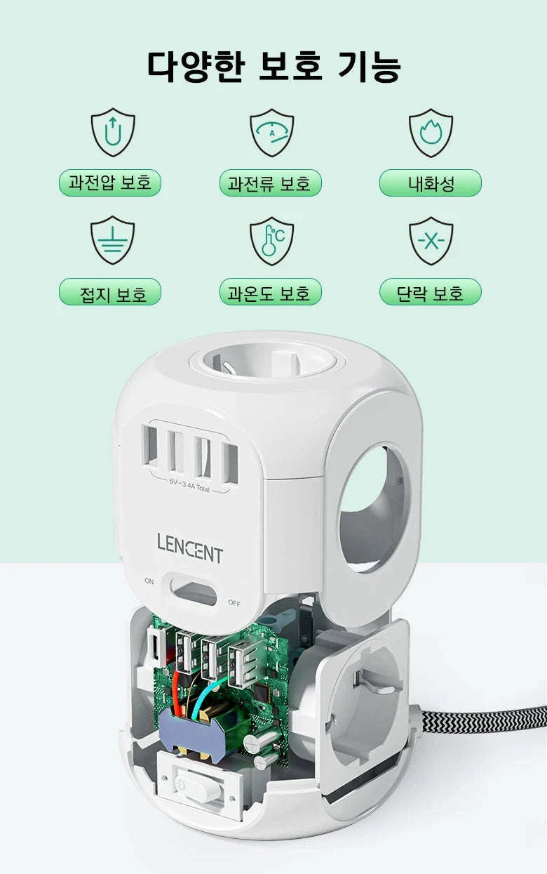 Cube Power Strip-3M 3U1C / EU Plug