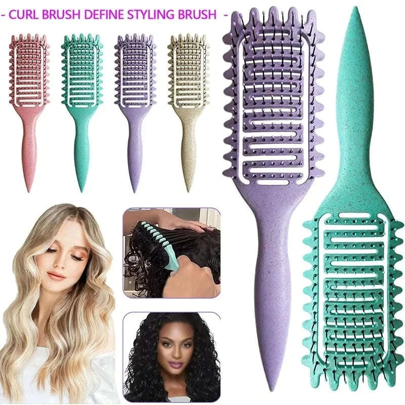 Curl Define Styling Brush for Effortless Curl Shaping-1Pc Purple