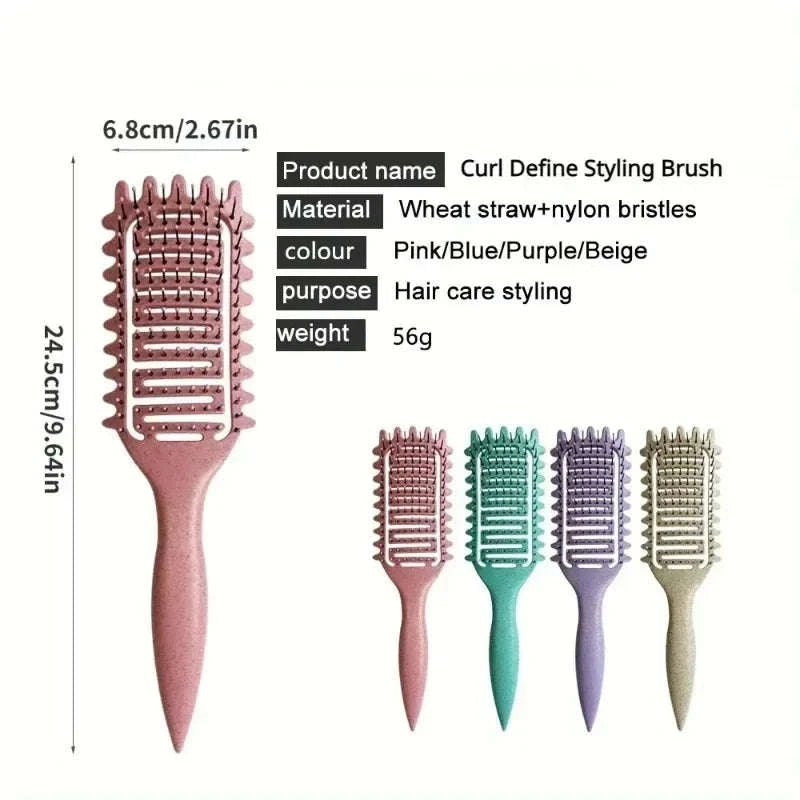 Curl Define Styling Brush for Effortless Curl Shaping-1Pc Purple