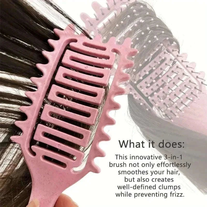 Curl Define Styling Brush for Smooth Curl Shaping-1Pc Purple