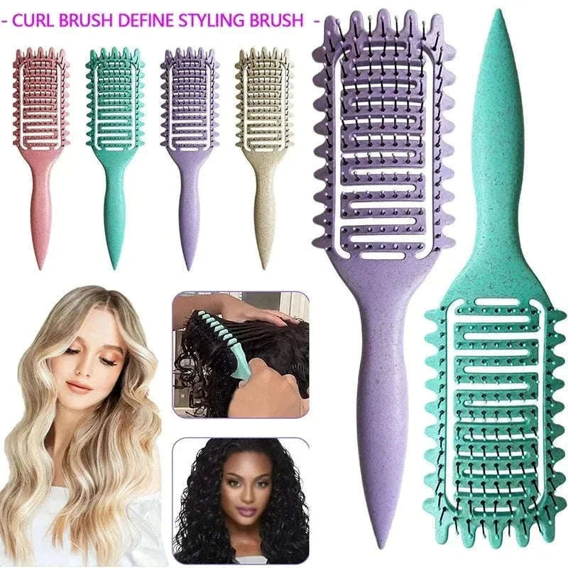 Curl Define Styling Brush for Smooth Curl Shaping-1Pc Purple