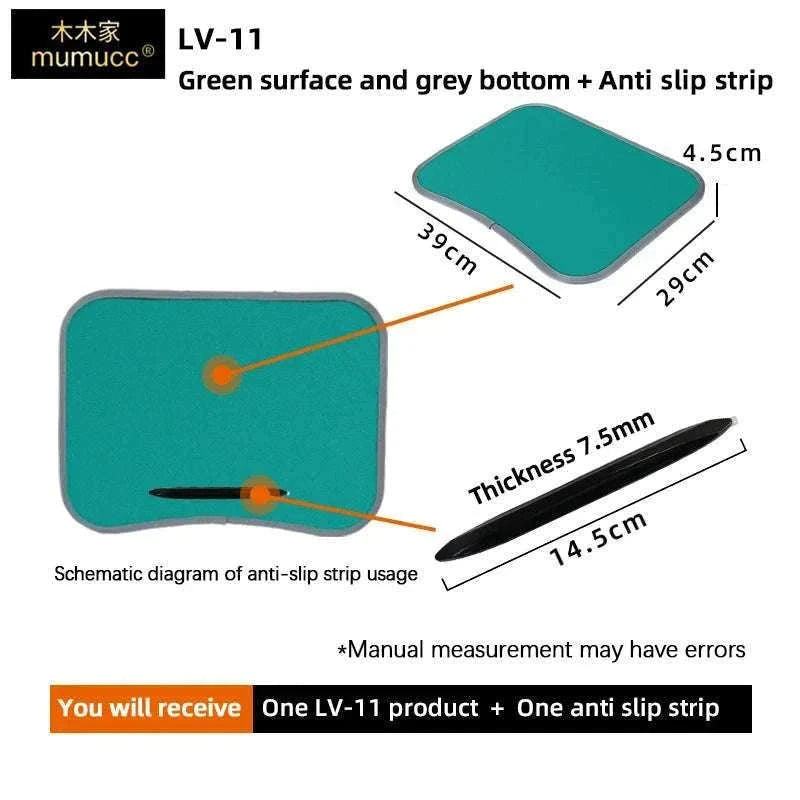 Cushioned Laptop Lap Desk with Wood Surface & Built-In Mouse Pad-LV-32 grey
