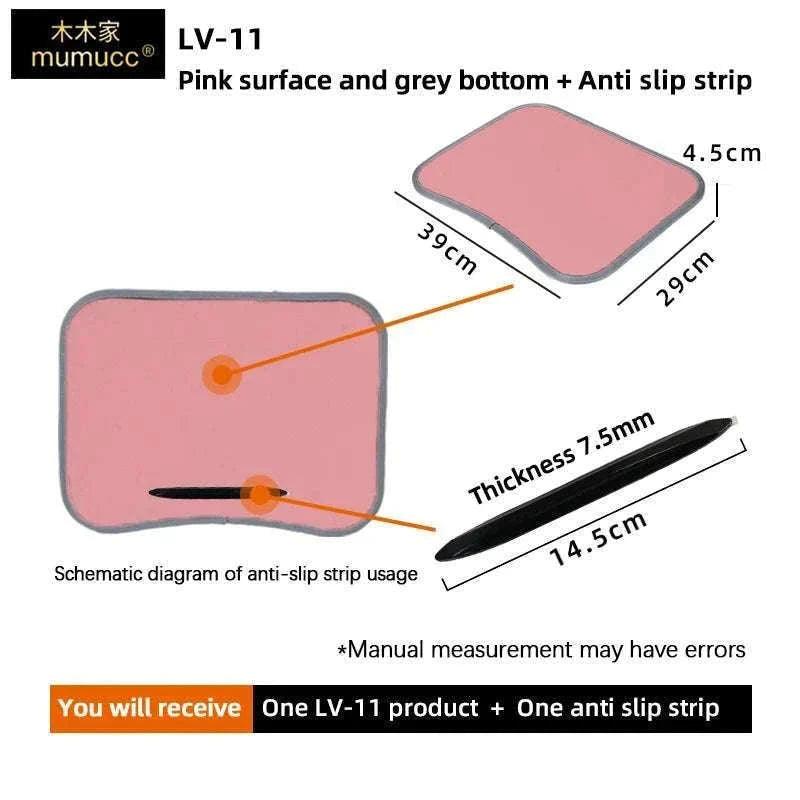 Cushioned Laptop Lap Desk with Wood Surface & Built-In Mouse Pad-LV-32 grey