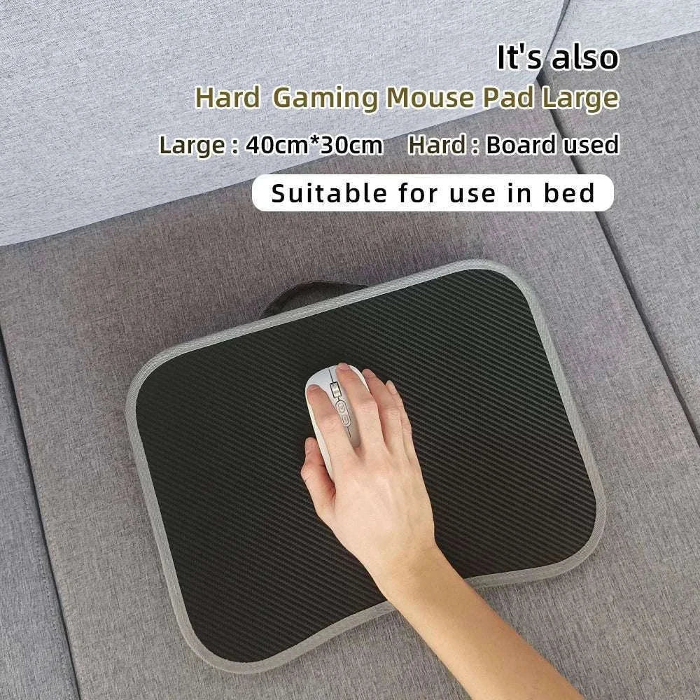 Cushioned Laptop Lap Desk with Wood Surface & Built-In Mouse Pad-LV-32 grey