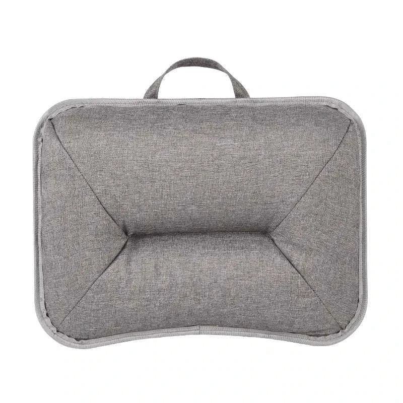 Cushioned Laptop Lap Desk with Wood Surface & Built-In Mouse Pad-LV-32 grey