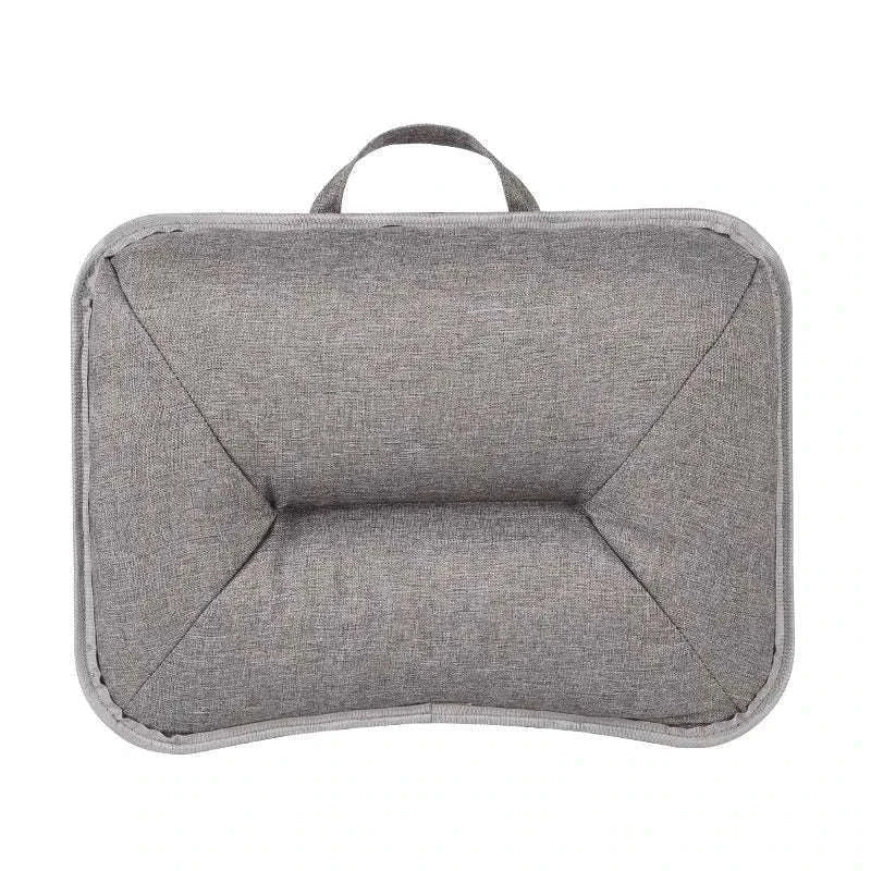 Cushioned Laptop Lap Desk with Wood Surface & Built-In Mouse Pad-LV-32 grey