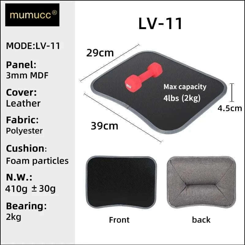 Cushioned Laptop Lap Desk with Wood Surface & Built-In Mouse Pad-LV-32 grey