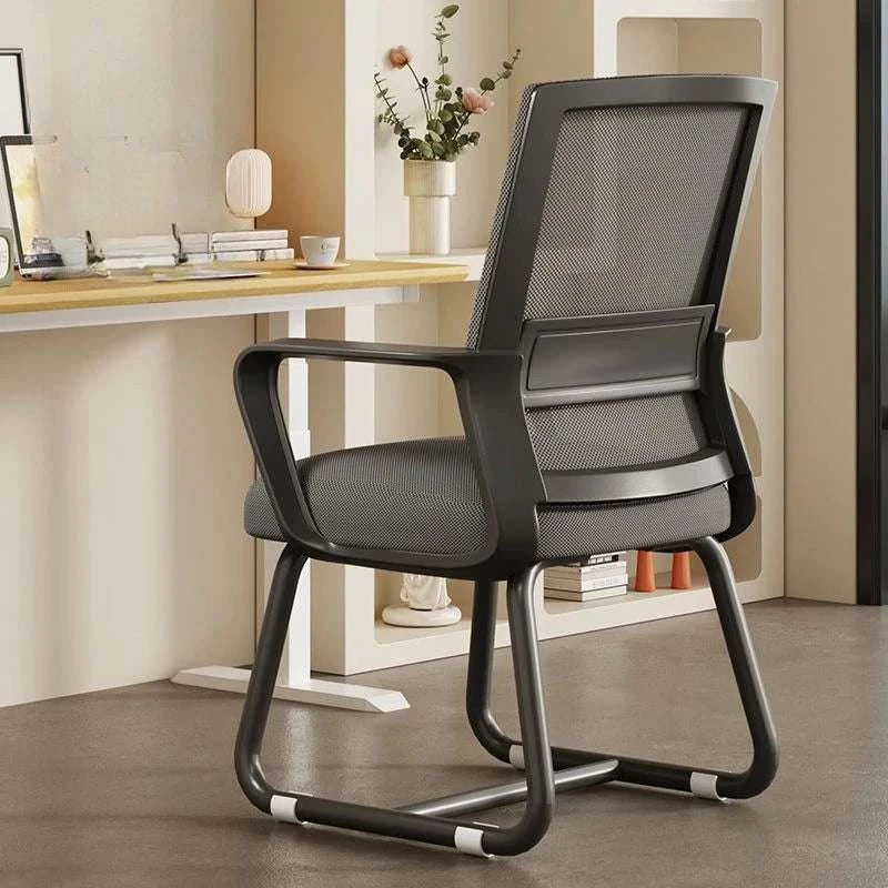 Cushioned Metal Frame Office Chair for Desk, Study, and Dorm Use-B