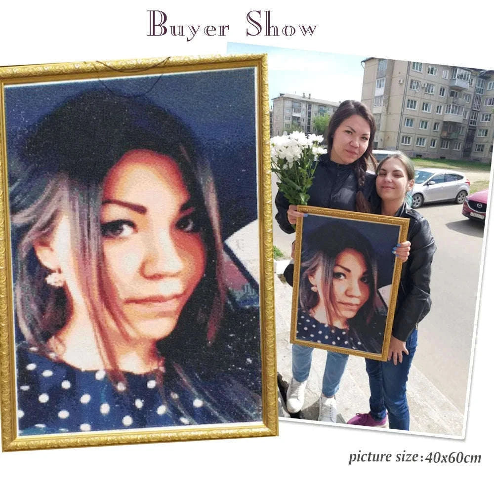 Custom Photo Diamond Painting Kit for Personalized Wall Art-Full Round / 50x80cm