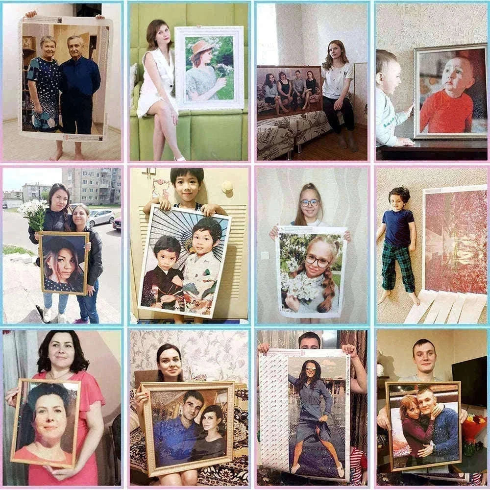Custom Photo Diamond Painting Kit for Personalized Wall Art-Full Round / 50x80cm