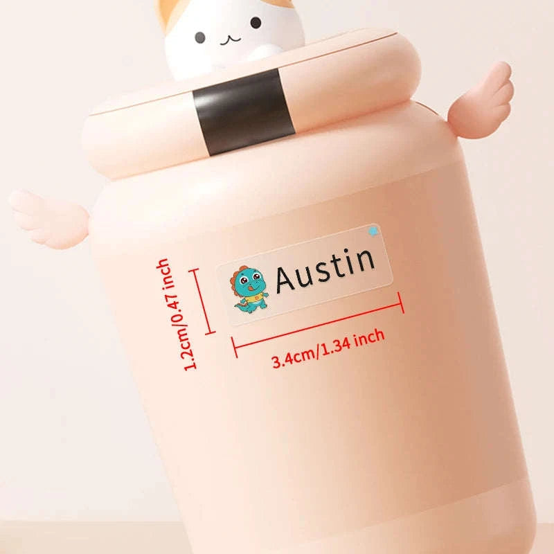 Custom Waterproof Name Stickers-B-120pcs / 3cm