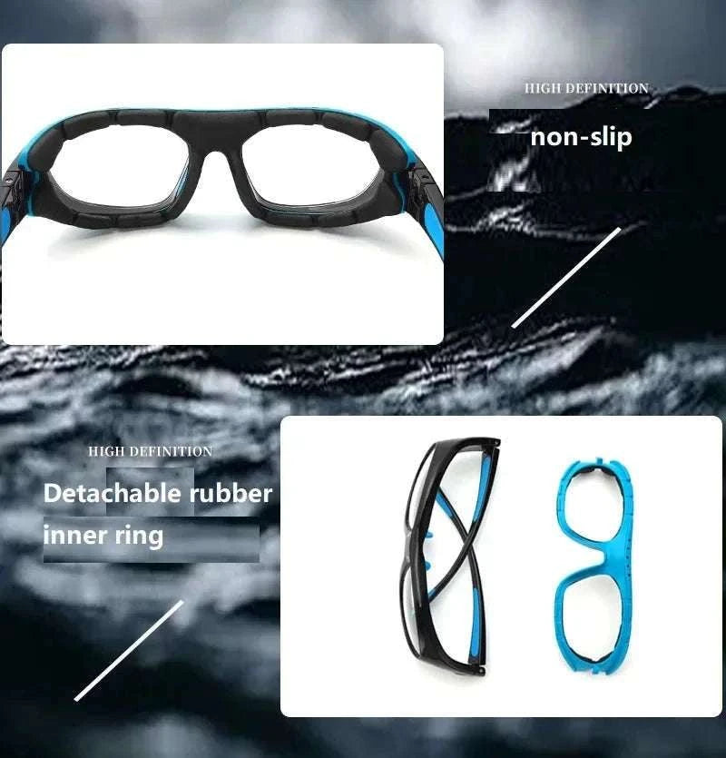Customizable Basketball Sports Goggles for Active Play-Gray / myopia -400