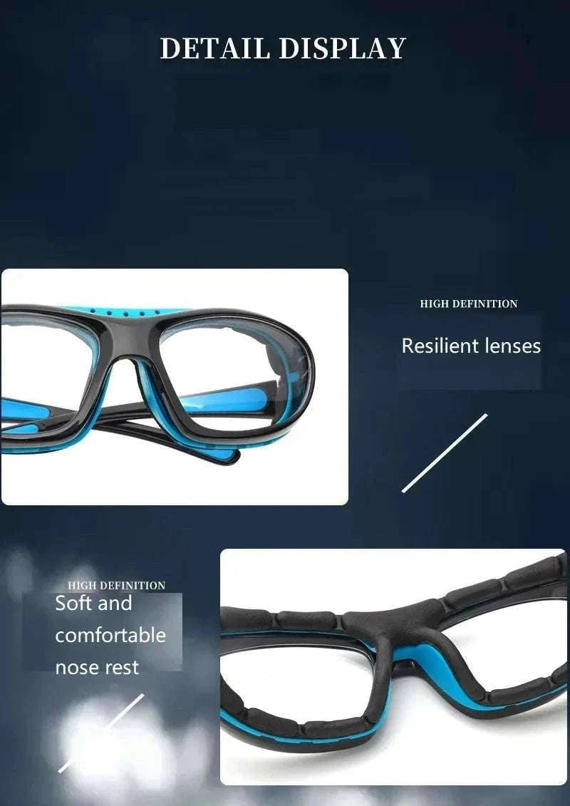 Customizable Basketball Sports Goggles for Clear, Secure Play-Gray / myopia -400