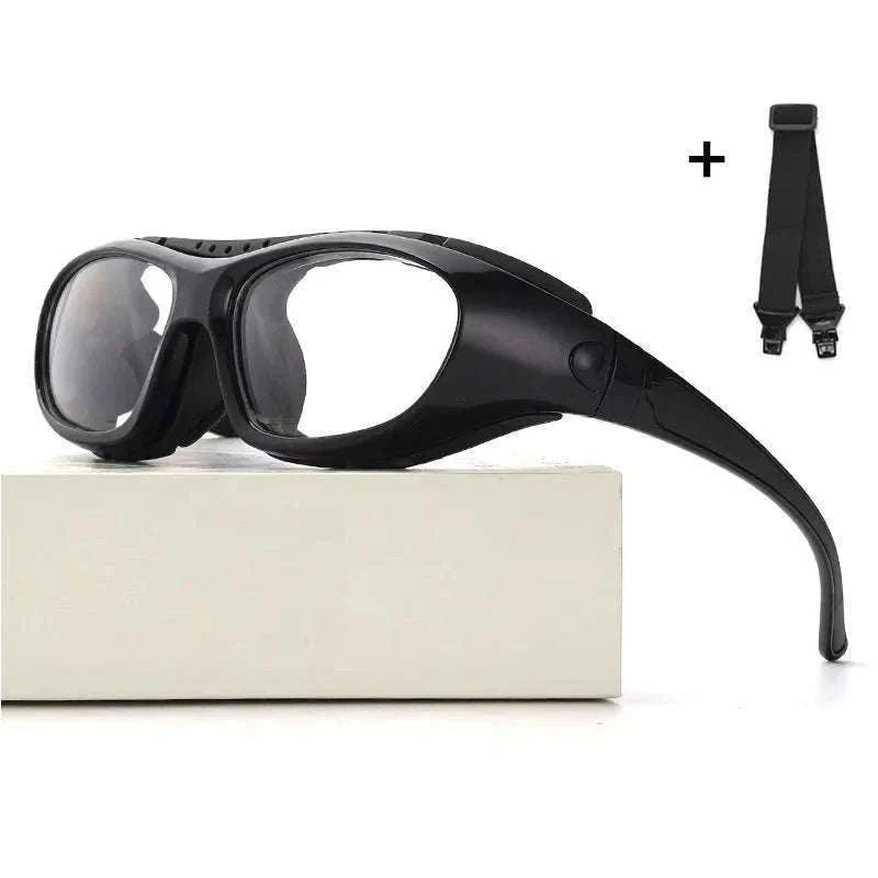 Customizable Basketball Sports Goggles for Clear, Secure Play-Gray / myopia -400
