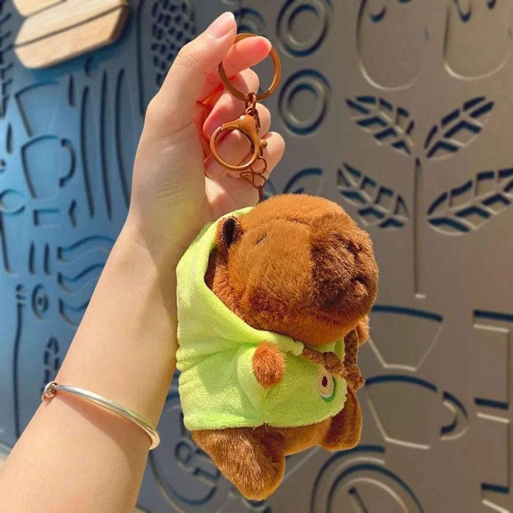 Cute Capybara Plush Toy Hoodie with Wings-Blue-Hoodie C