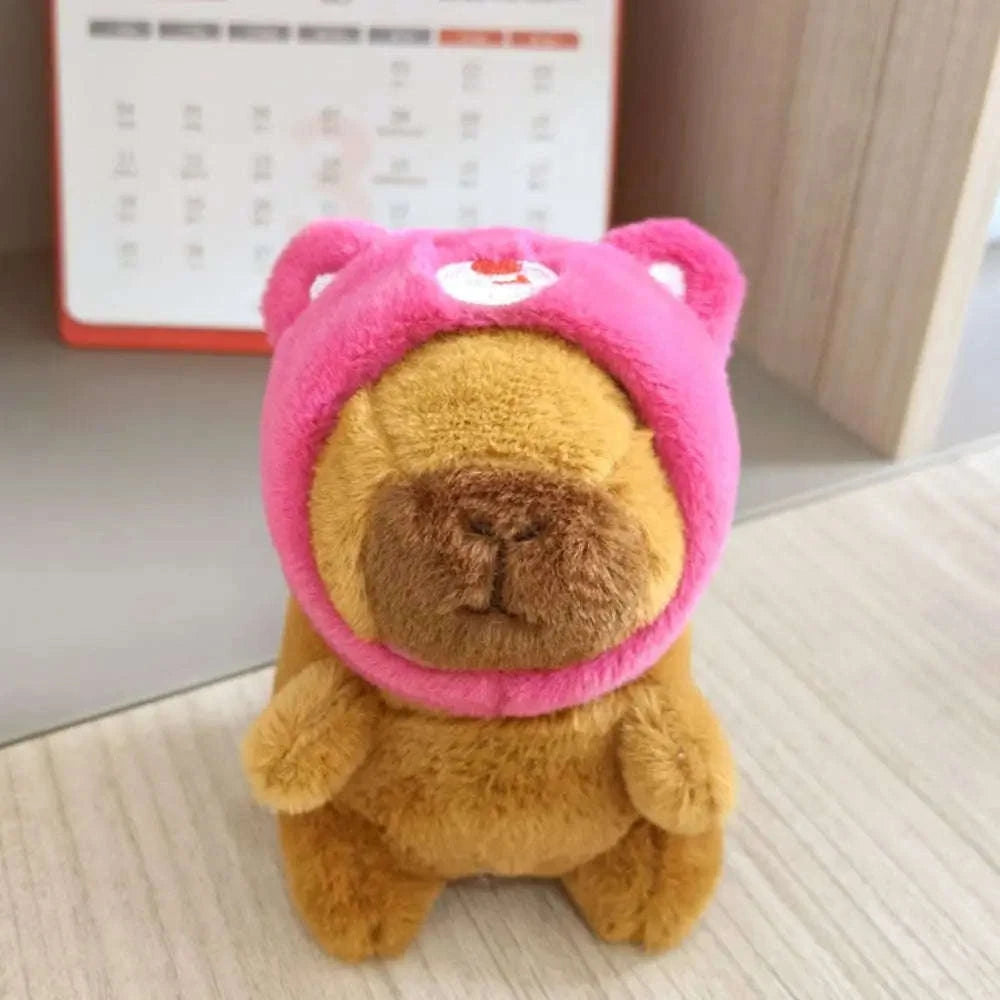 Cute Capybara Plush Toy Hoodie with Wings-Blue-Hoodie C