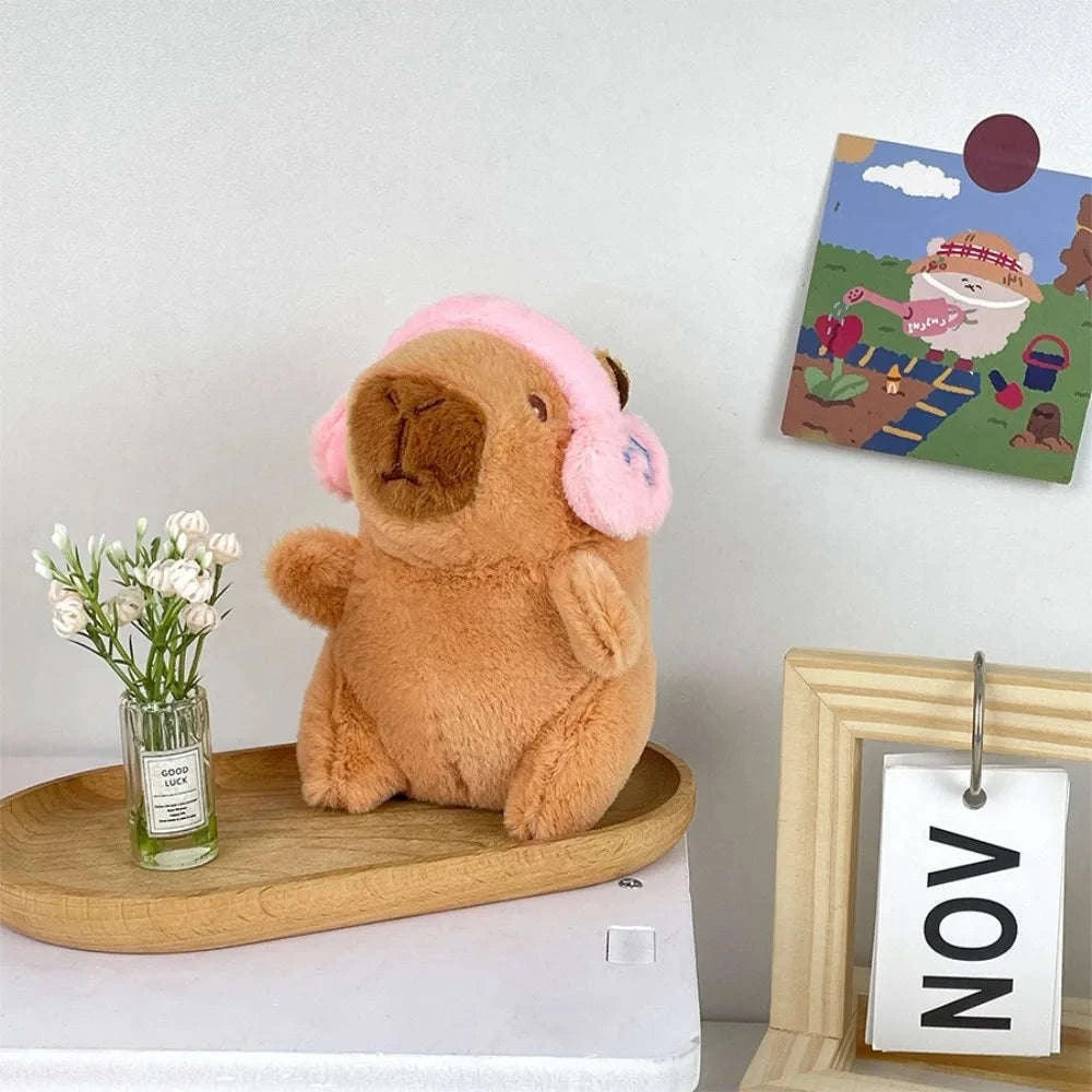 Cute Capybara Plush Toy Hoodie with Wings-Blue-Hoodie C