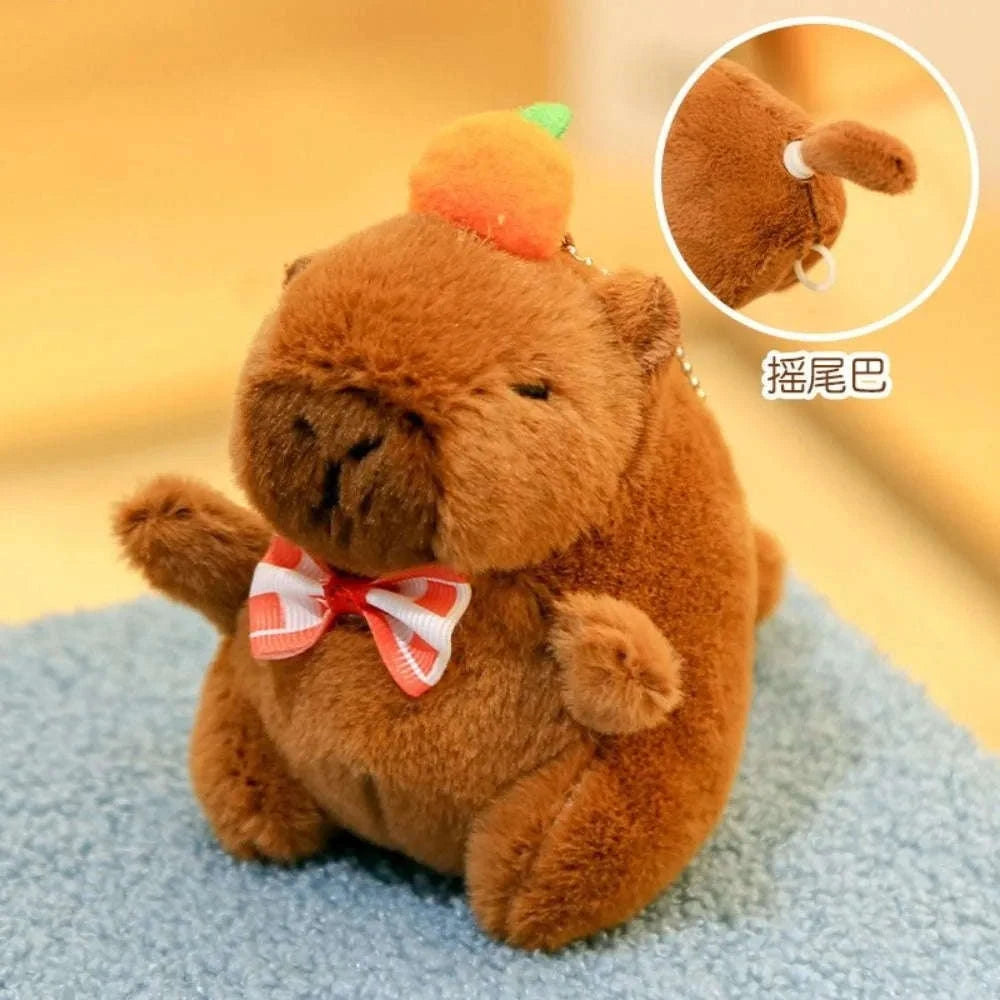Cute Capybara Plush Toy Hoodie with Wings-Blue-Hoodie C
