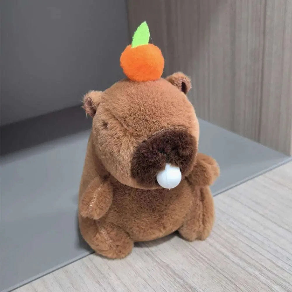 Cute Capybara Plush Toy Hoodie with Wings-Blue-Hoodie C