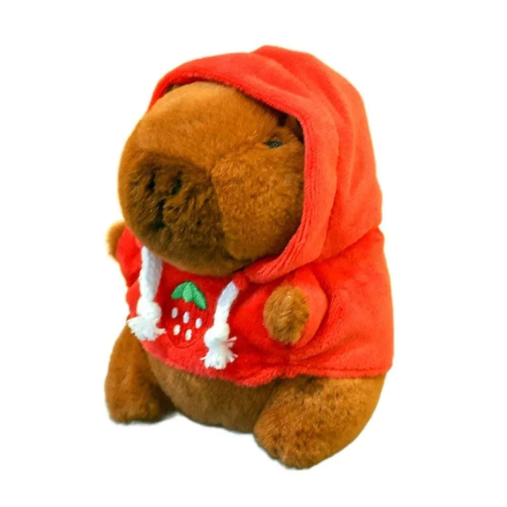 Cute Capybara Plush Toy Hoodie with Wings-Blue-Hoodie C