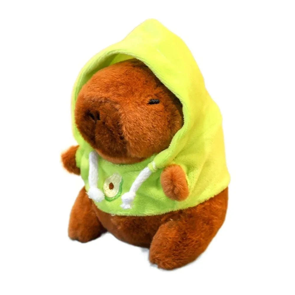 Cute Capybara Plush Toy Hoodie with Wings-Blue-Hoodie C