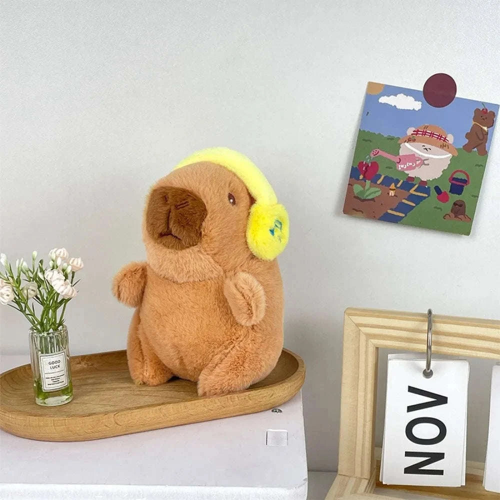 Cute Capybara Plush Toy Hoodie with Wings-Blue-Hoodie C