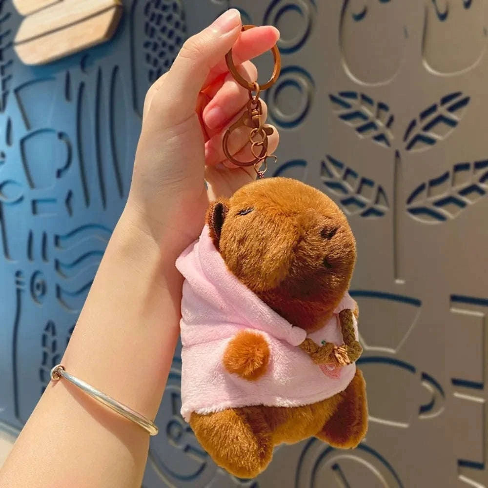 Cute Capybara Plush Toy Hoodie with Wings-Blue-Hoodie C