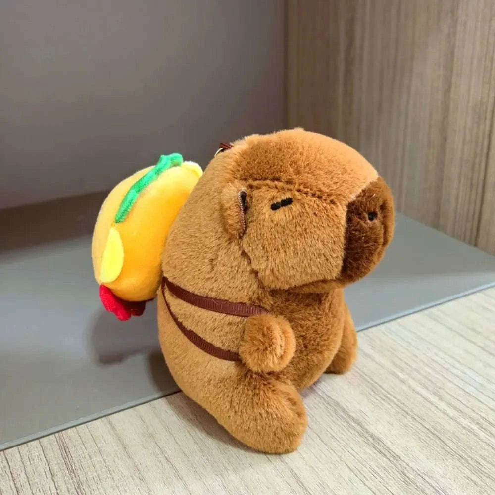 Cute Capybara Plush Toy Hoodie with Wings-Blue-Hoodie C