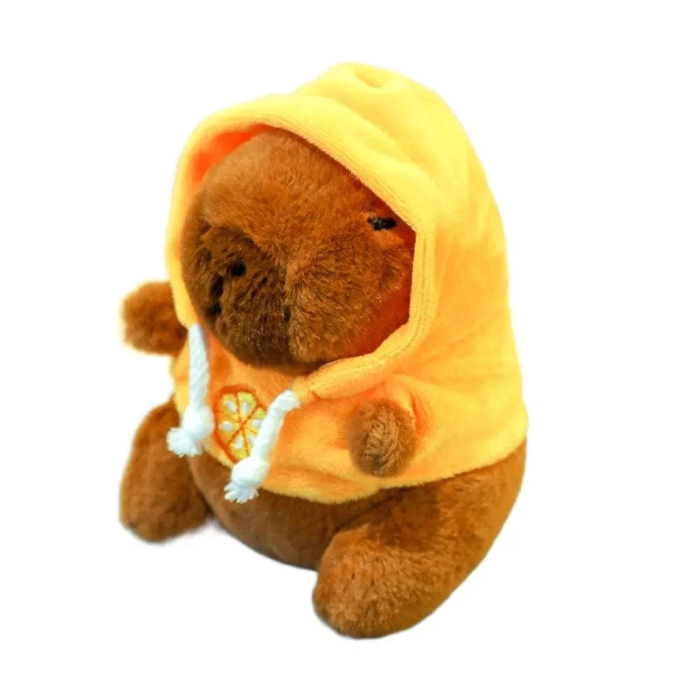 Cute Capybara Plush Toy Hoodie with Wings-Blue-Hoodie C
