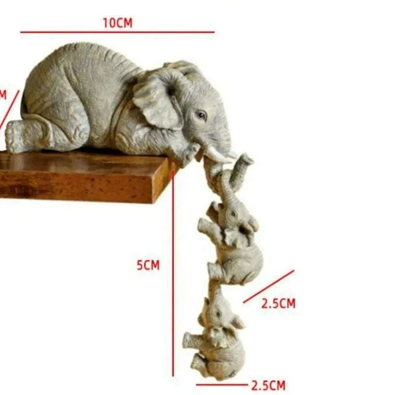 Cute Elephant Figurines Set-Default Title