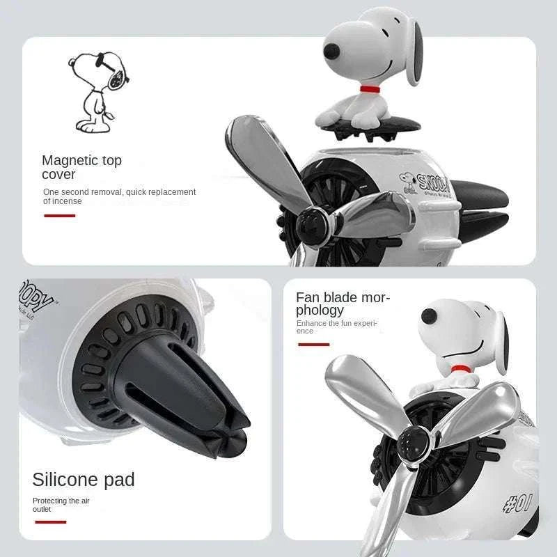 Cute Snoopy Anime Car Air Freshener Aromatherapy Clip-B-Ocean flavor
