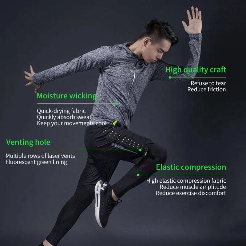 Cycling Base Layer Long Sleeve Thermal Shirt Breathable Polyester-LKW006 / Asia L(EUR M)