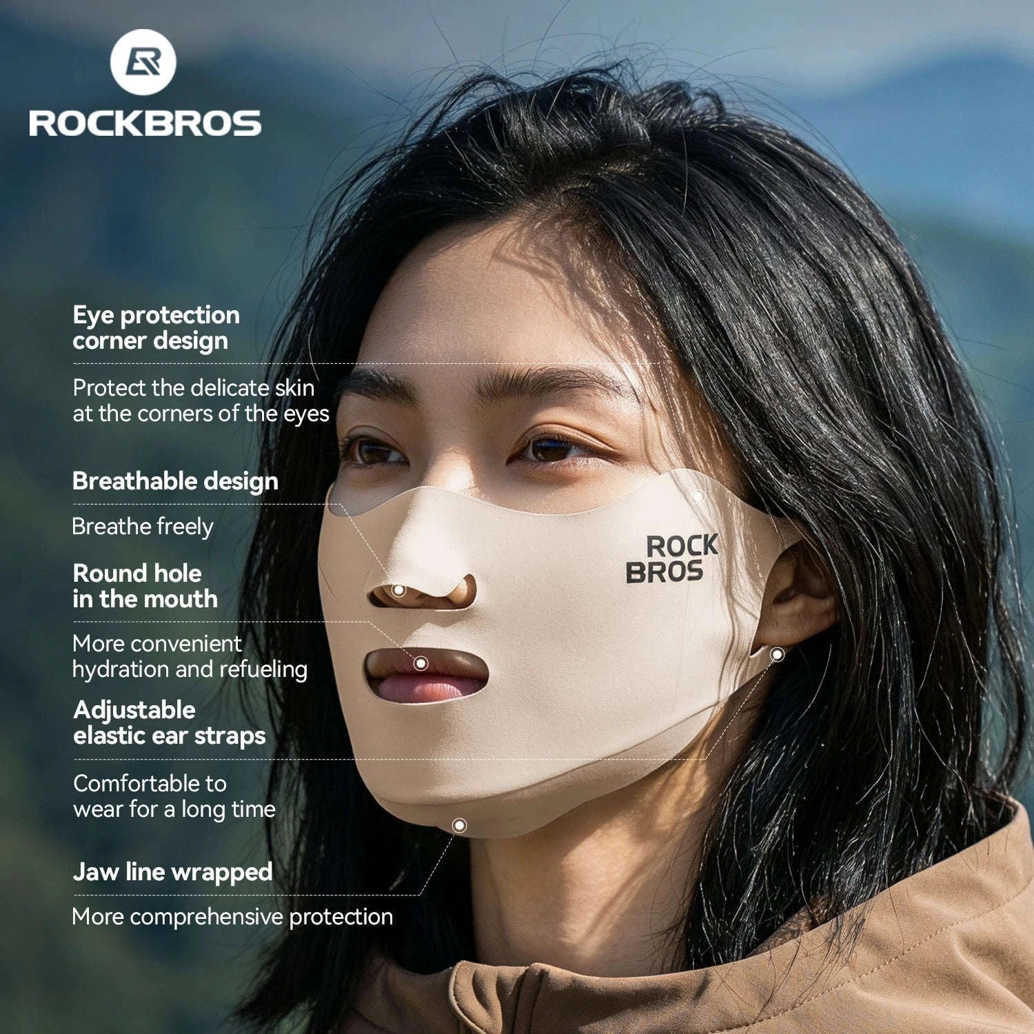 Cycling Face Mask with Fleece Inner Layer-1PCS KZ019-1