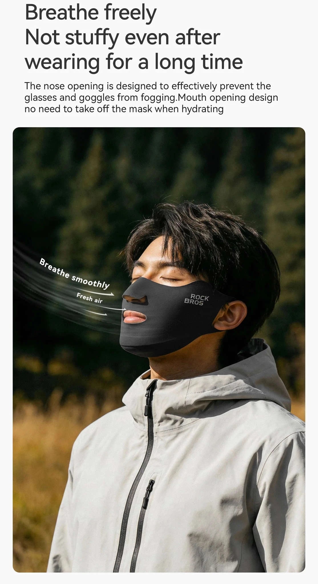 Cycling Face Mask with Fleece Inner Layer-1PCS KZ019-1