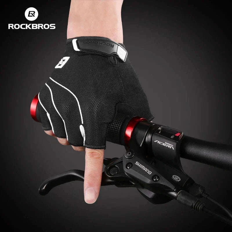 Cycling Gloves Shockproof Foam Padded Half Finger Anti-Slip Grip-S107 / S