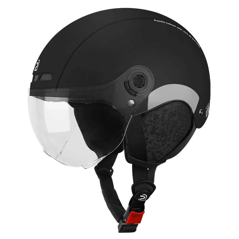 Cycling Helmet with Goggles & Ear Protection-V08-Khaki-Gray / 55-62CM