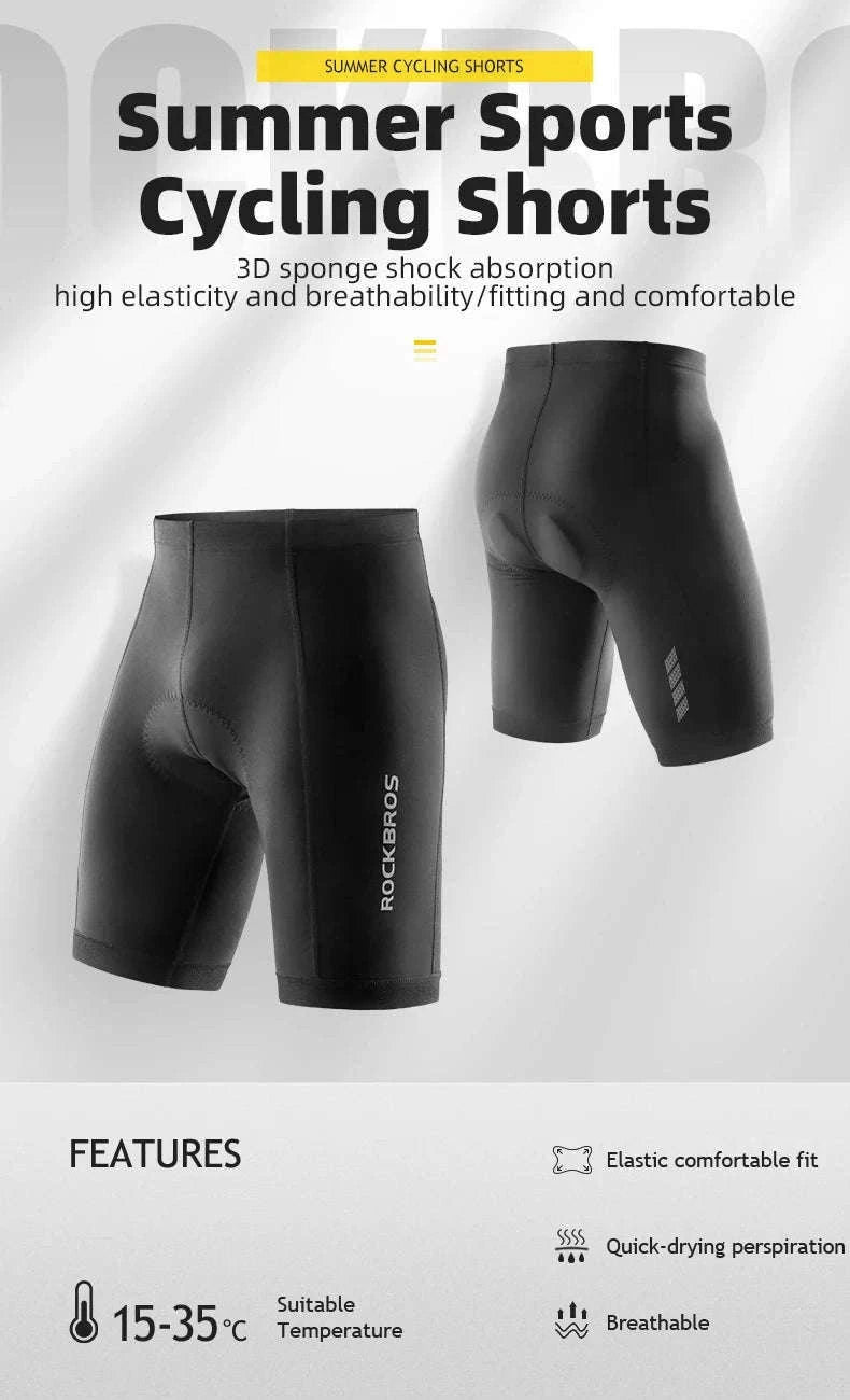 Cycling Shorts with 3D Gel Pad Breathable Quick-Dry Bike Tights-Asia XXL(EUR Size)