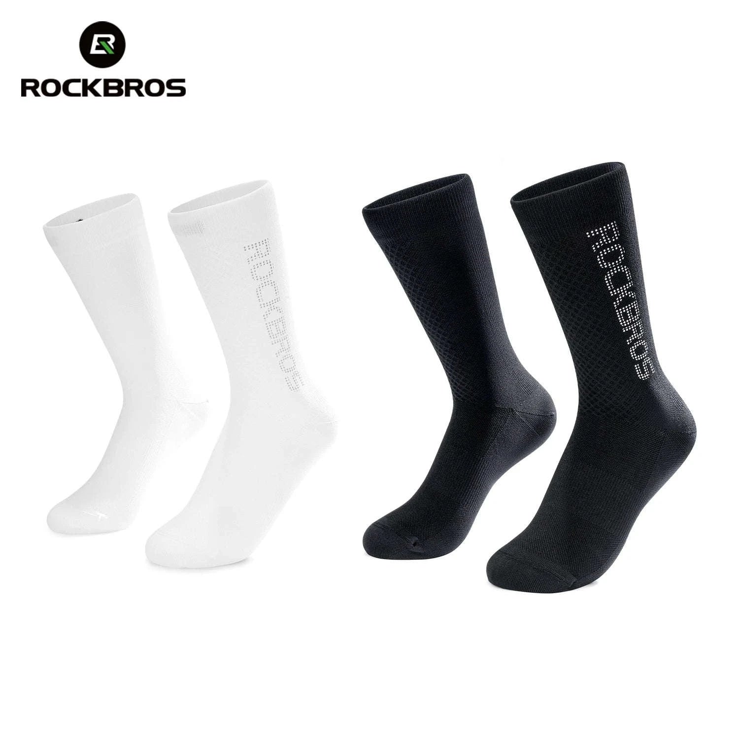 Cycling Socks Breathable Antibacterial Reflective 2 Pairs-490067bk / S(EUR 35-38)